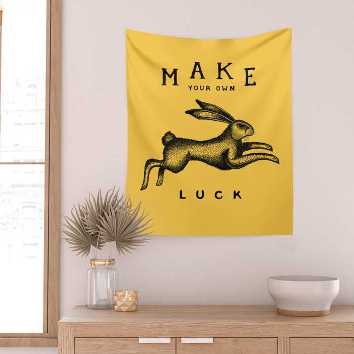 MAKE YOUR OWN LUCK Wall Tapestry Gallery Image 2