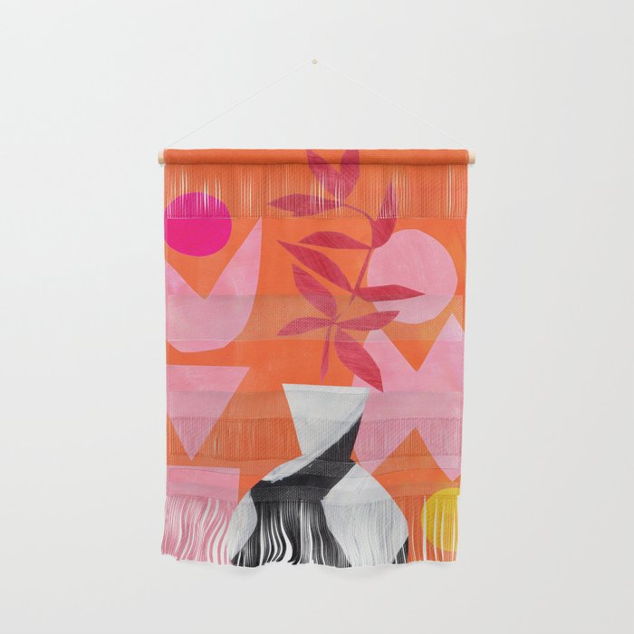 Two Sun Sunset Tribal Vase Wall Hanging Gallery Image 1