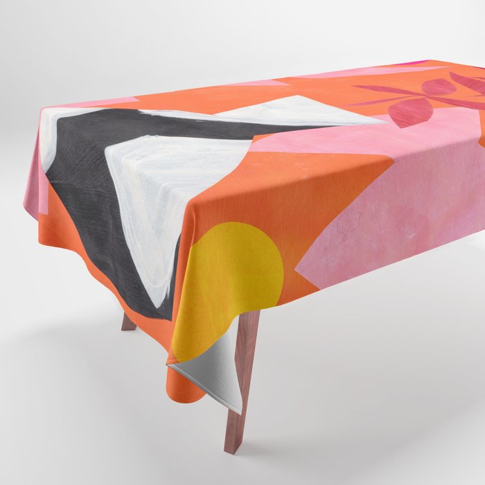 Two Sun Sunset Tribal Vase Tablecloth Gallery Image 1