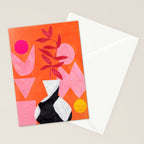 Two Sun Sunset Tribal Vase Stationery Card Gallery Image 2