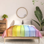 Cat Rainbow Watercolor Pattern Comforter Gallery Image 3