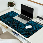 Night light city / Lineart city in blue Desk Mat Gallery Image 2