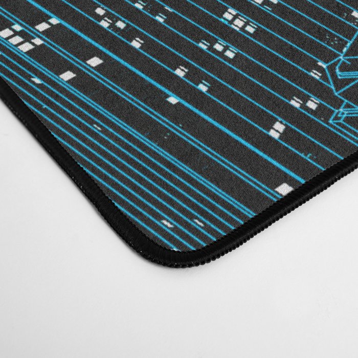 Night light city / Lineart city in blue Desk Mat Gallery Image 4