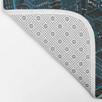 Night light city / Lineart city in blue Bath Mat Gallery Image 2
