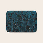 Night light city / Lineart city in blue Bath Mat Gallery Image 1