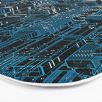 Night light city / Lineart city in blue Bath Mat Gallery Image 3