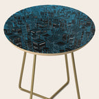 Night light city / Lineart city in blue Side Table Gallery Image 2