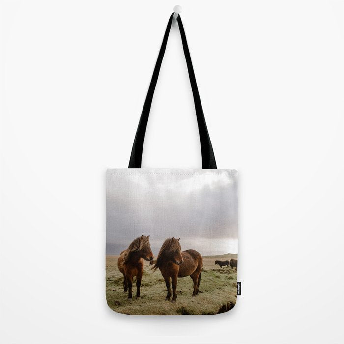 Two Icelandic Ponies Tote Bag Gallery Image 2