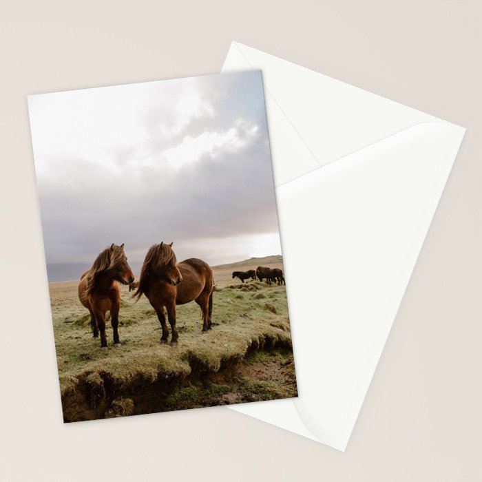 Two Icelandic Ponies Stationery Card Gallery Image 2