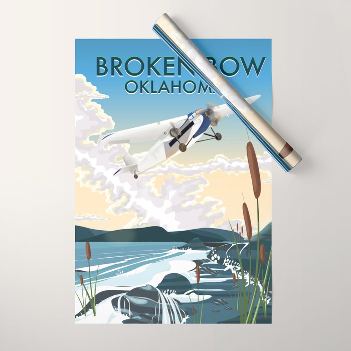 Broken Bow Oklahoma Wrapping Paper Gallery Image 1