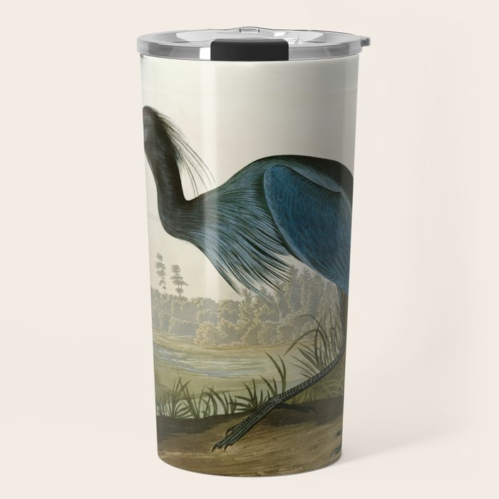 Little Blue Heron - John James Audubon's Birds of America Print Travel Mug Gallery Image 1