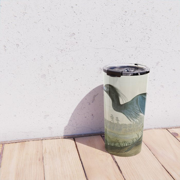 Little Blue Heron - John James Audubon's Birds of America Print Travel Mug Gallery Image 4