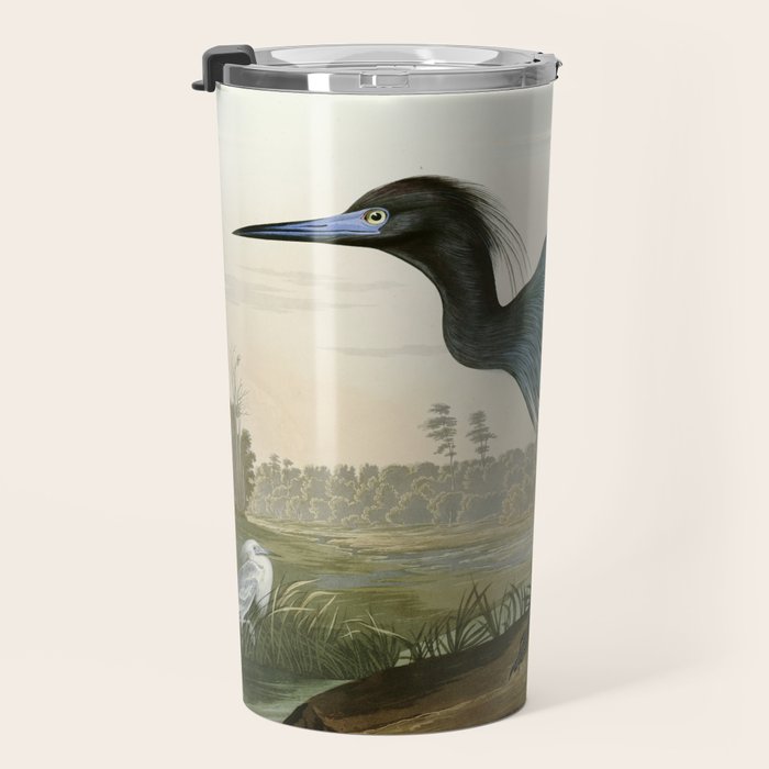 Little Blue Heron - John James Audubon's Birds of America Print Travel Mug Gallery Image 3