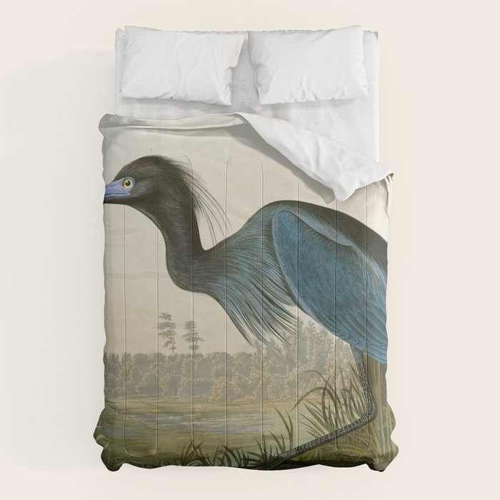 Little Blue Heron - John James Audubon's Birds of America Print Comforter Gallery Image 1