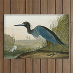 Little Blue Heron - John James Audubon's Birds of America Print Outdoor Rug Gallery Image 1