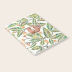 Happy Sloth - Tropical Green Rainforest Notebook Gallery Image 2