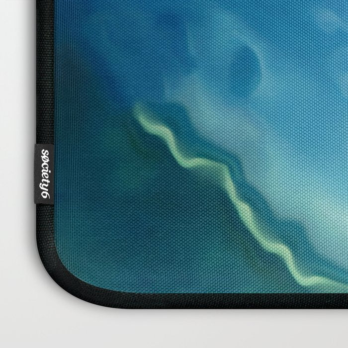 Ocean Waves, Watercolor, Abstract Laptop Sleeve Gallery Image 3