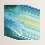 Ocean Waves, Watercolor, Abstract Wrapping Paper Gallery Image 3