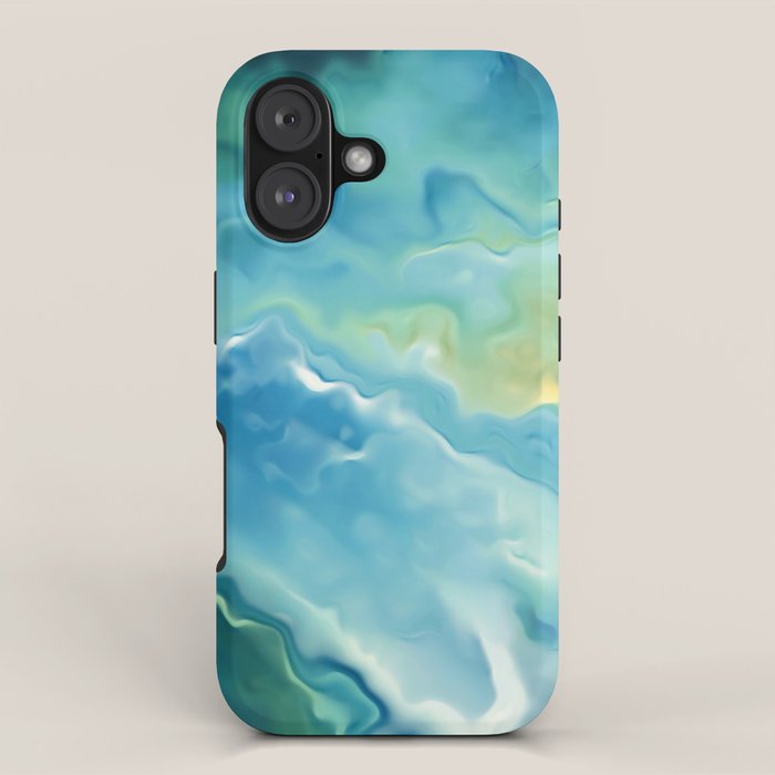 Ocean Waves, Watercolor, Abstract iPhone Case Gallery Image 1