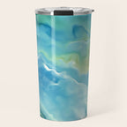 Ocean Waves, Watercolor, Abstract Travel Mug Gallery Image 1