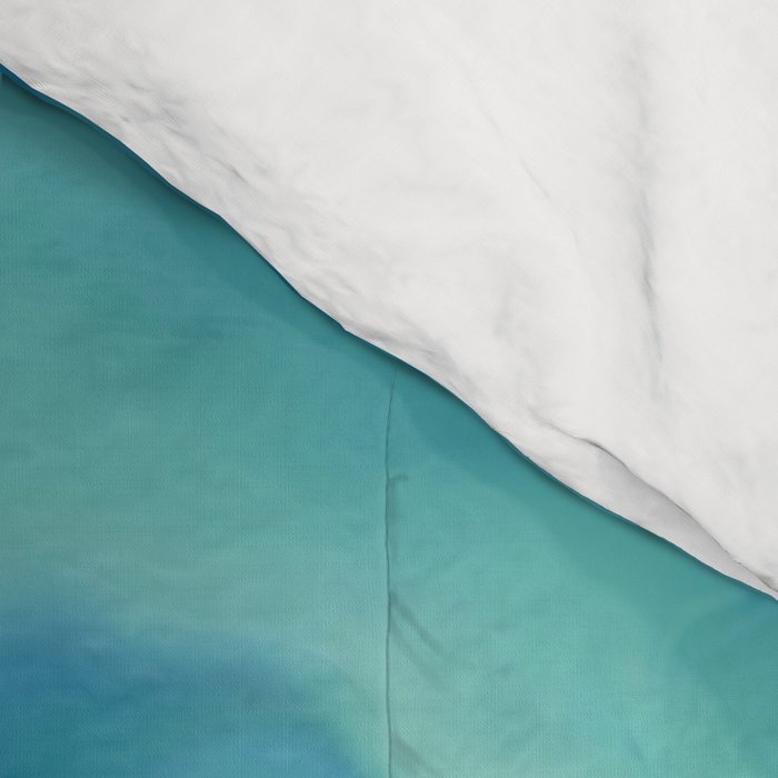 Ocean Waves, Watercolor, Abstract Comforter Gallery Image 4