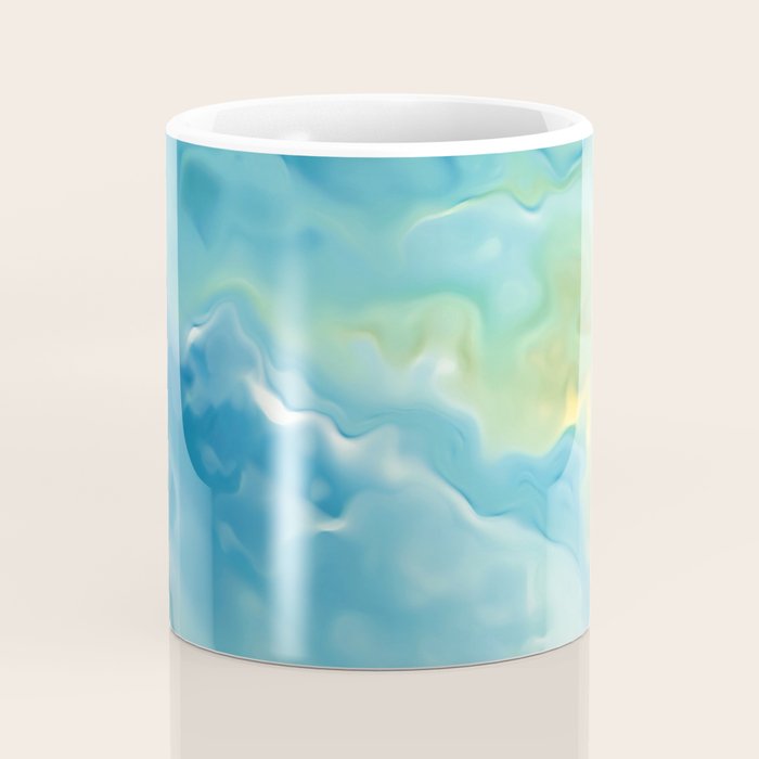 Ocean Waves, Watercolor, Abstract Coffee Mug Gallery Image 4