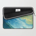 Ocean Waves, Watercolor, Abstract Laptop Sleeve Gallery Image 2