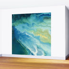 Ocean Waves, Watercolor, Abstract Wall Mural Gallery Image 2