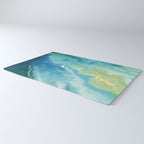 Ocean Waves, Watercolor, Abstract Rug Gallery Image 3