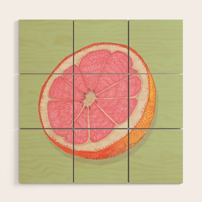 Grapefruit Wood Wall Art Gallery Image 1