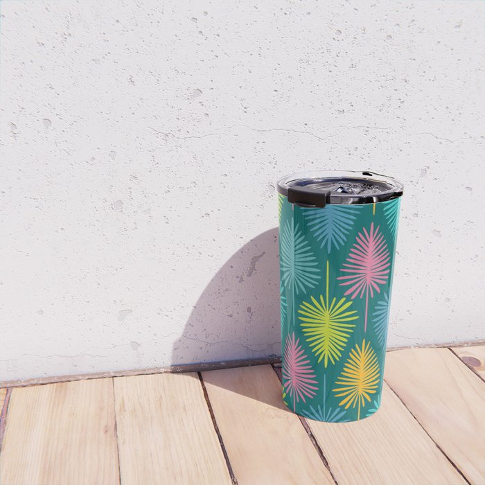 Bright Tropical Botanical Pattern Travel Mug Gallery Image 4