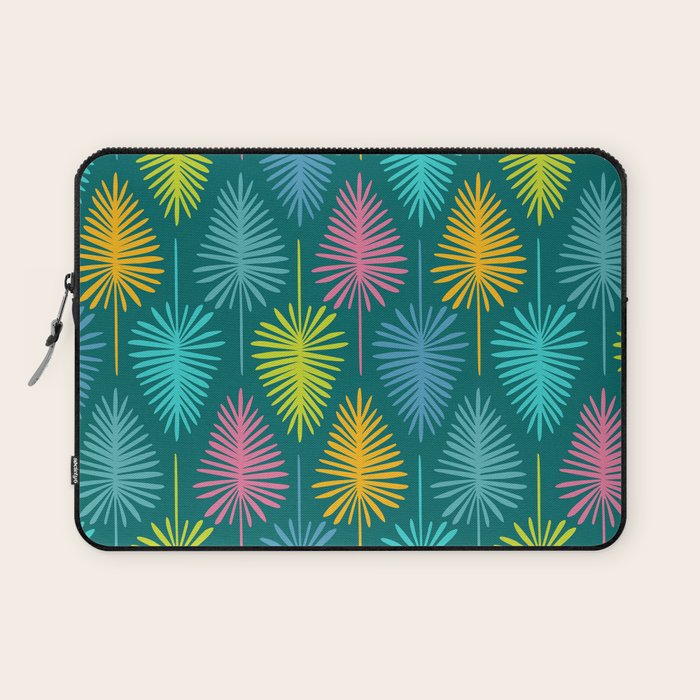 Bright Tropical Botanical Pattern Laptop Sleeve Gallery Image 1