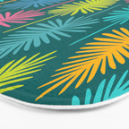 Bright Tropical Botanical Pattern Bath Mat Gallery Image 3