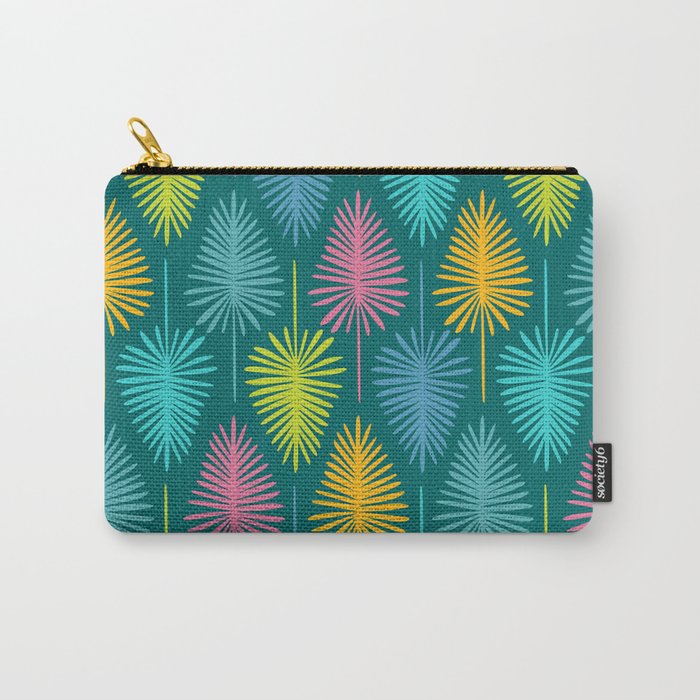 Bright Tropical Botanical Pattern Carry All Pouch Gallery Image 1