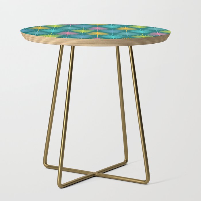 Bright Tropical Botanical Pattern Side Table Gallery Image 1