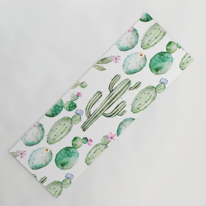 Cactus Summer Garden Yoga Mat Gallery Image 1