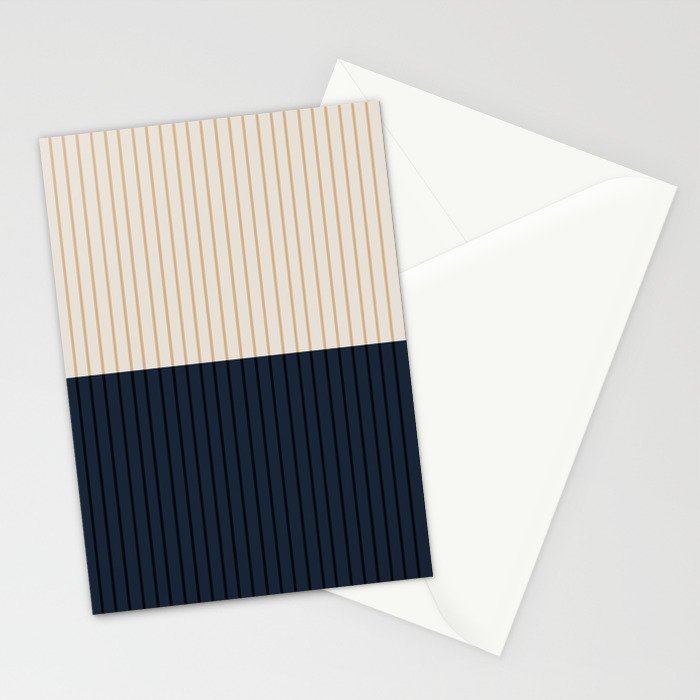 Color Block Lines XLI Stationery Card Gallery Image 2