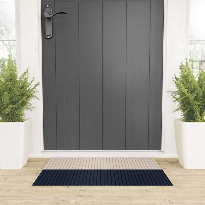 Color Block Lines XLI Welcome Mat Gallery Image 3