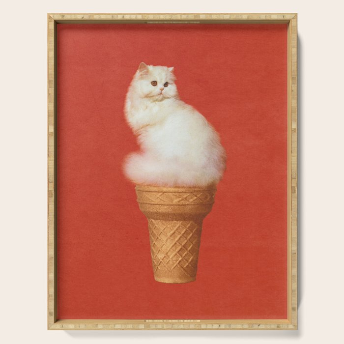 Cat Ice Cream - Red Serving Tray Gallery Image 1