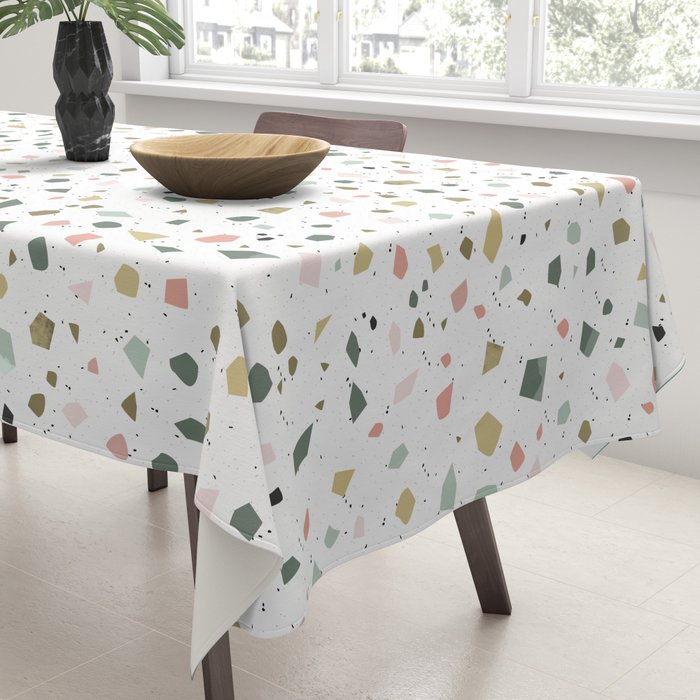 terrazzo stracciatella marble texture decorative pattern Tablecloth Gallery Image 3