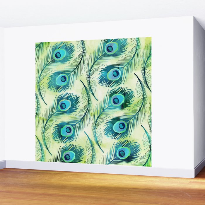 Peacock Wall Mural Gallery Image 2