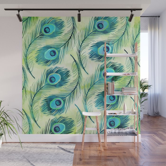 Peacock Wall Mural Gallery Image 1