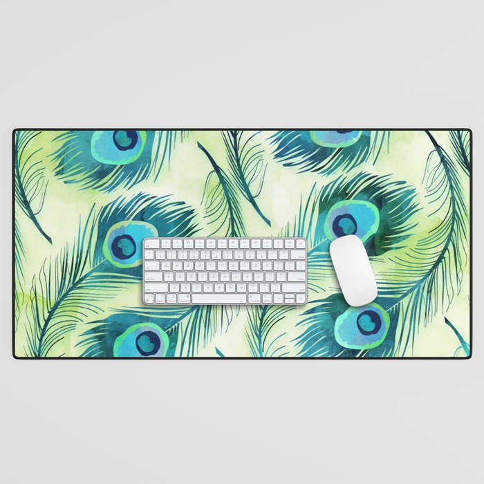 Peacock Desk Mat Gallery Image 1