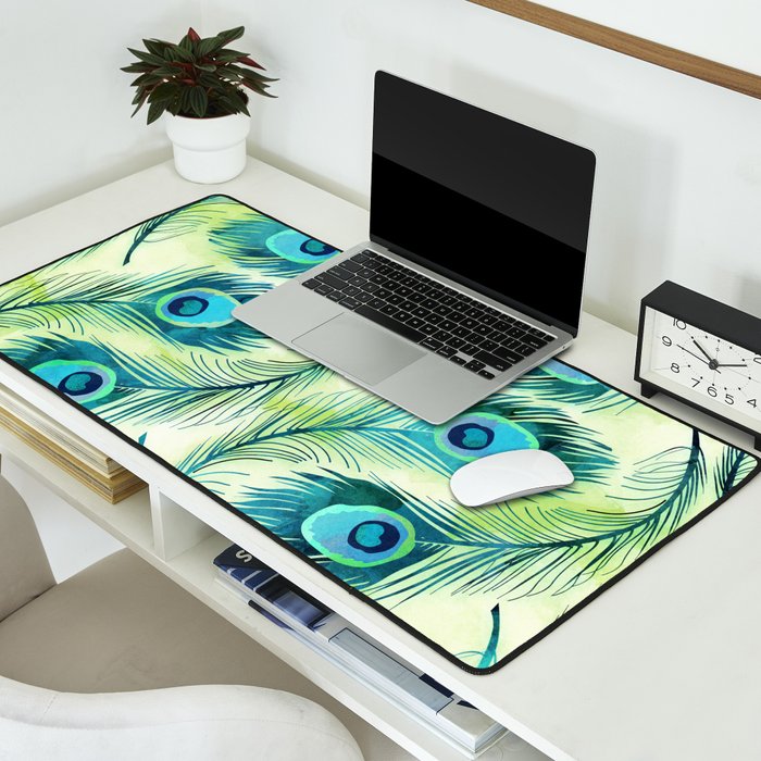 Peacock Desk Mat Gallery Image 2