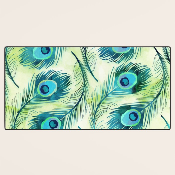 Peacock Desk Mat Gallery Image 3
