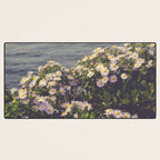 autumn asters by the sea - wildflower botanical photograph Desk Mat Gallery Image 3