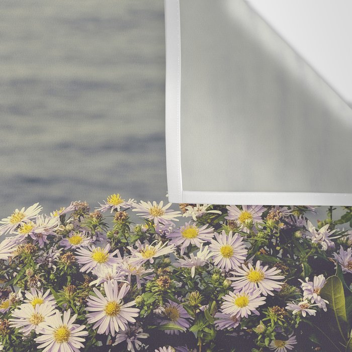 autumn asters by the sea - wildflower botanical photograph Wall Tapestry Gallery Image 3