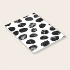 Jacson - minimal black and white modern abstract art print dots polka dots brushstrokes urban bklyn Notebook Gallery Image 3
