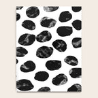 Jacson - minimal black and white modern abstract art print dots polka dots brushstrokes urban bklyn Notebook Gallery Image 4