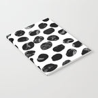 Jacson - minimal black and white modern abstract art print dots polka dots brushstrokes urban bklyn Notebook Gallery Image 2